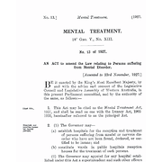 Mental Treatment Act 1927